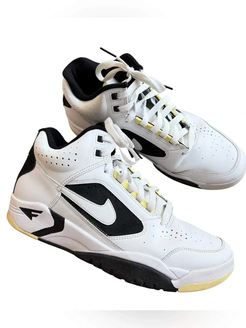 Nike Air Flight Lite Mid sneakers men’s size 8.5 white lemon